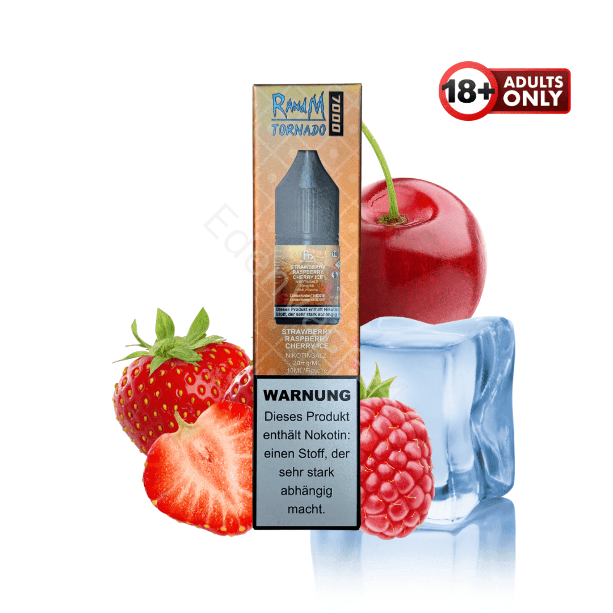 RandM Tornado 7000 Liquid - Strawberry Raspberry Cherry Ice - EdenVape24